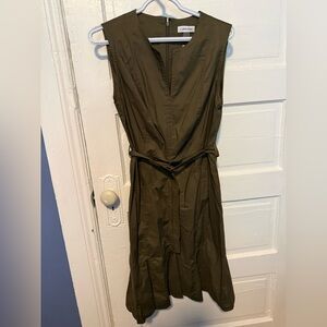 Calvin Klein Olive Midi Dress